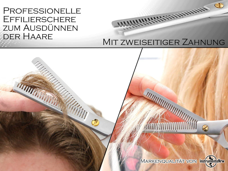 [Australia] - Professional hair scissors, hairdressing scissors, thinning scissors, modeling scissors, stainless steel, hair cutting scissors with sharp cutting edge for a perfect haircut (6 inches / 15.24 cm, thinning scissors) 6 inches / 15.24 cm 