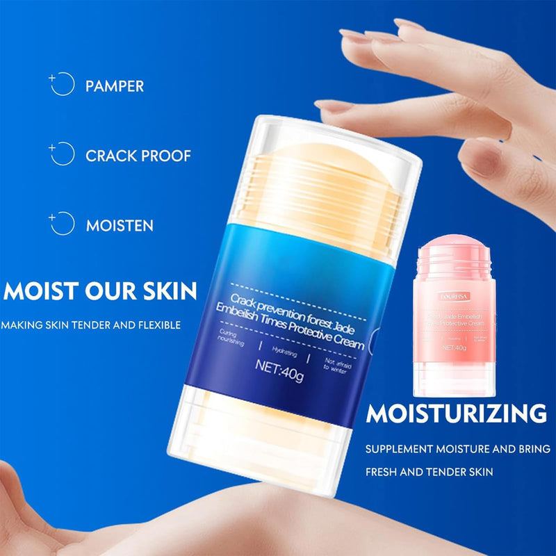 [Australia] - Crack Feet Prevention Stick, Foot Care Cream, Anti Cracked Foot Balm, Softening and Nourishing Creams for Dry, Remove Dead Skin and Moisturize Dry Skin (BLUE+PINK) BLUE+PINK 