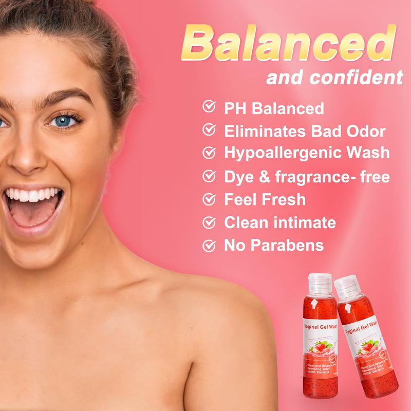 [Australia] - Feminine Wash & Yoni Oil & Yoni Soap Set for Women, Yoni Wash for Vaginal Ph Balance Remove Odor Moisturizing, 1 Fl.Oz Feminine Oil & 5.07 Fl.Oz Vaginal Wash 5.29OZ Yoni Soap Bar, Strawberry Scent 