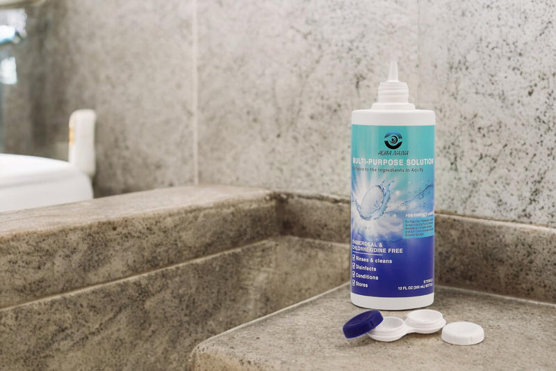 [Australia] - Aqua Naina 12 Fl Oz (Pack of 2) | Contact Lens Solution | Cleaning and Disinfecting Multi-Purpose Contact Solution | Convenient Everyday Lens Hygiene and Eye Care 
