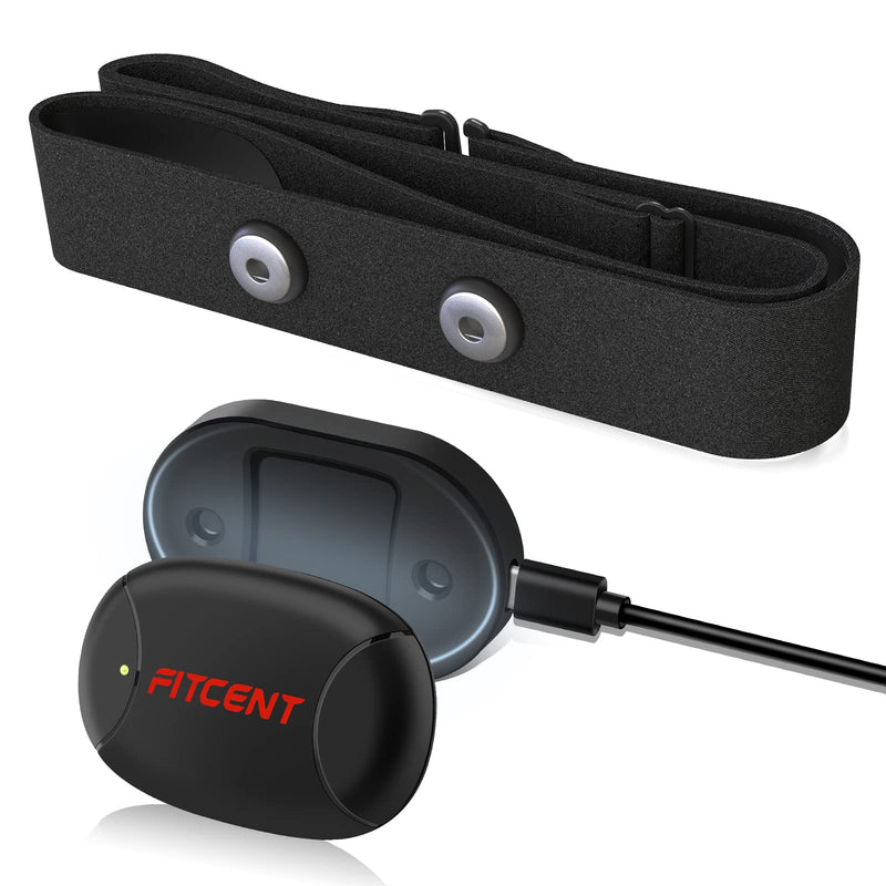 [Australia] - FITCENT Rechargeable Heart Rate Monitor Chest Strap 5.3 kHz/Bluetooth 5.0/ANT+, Heart Rate Sensor for Peloton Strava Zwift DDP Yoga 
