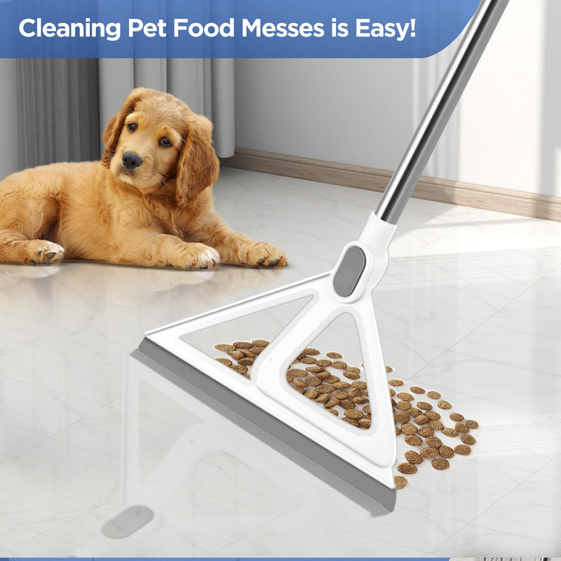 [Australia] - Multifunction Magic Broom, Squeegee Broom for Floor, Rubber Broom, Silicone Broom for Floor Cleaning, Magic Broom Sweeper for Living Room, Kitchen, Bathroom-Easy Dry The Glass (Grey, 54 INCH) 