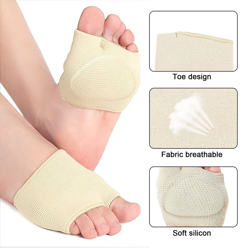 [Australia] - AYNKH Metatarsal Pads Metatarsal Gel Protector Cushion for Women Men Bunion Foot Cushion Fabric Soft Socks for Feet Support Pain Relief Gel Foot Pad for Heels Metatarsalgia 