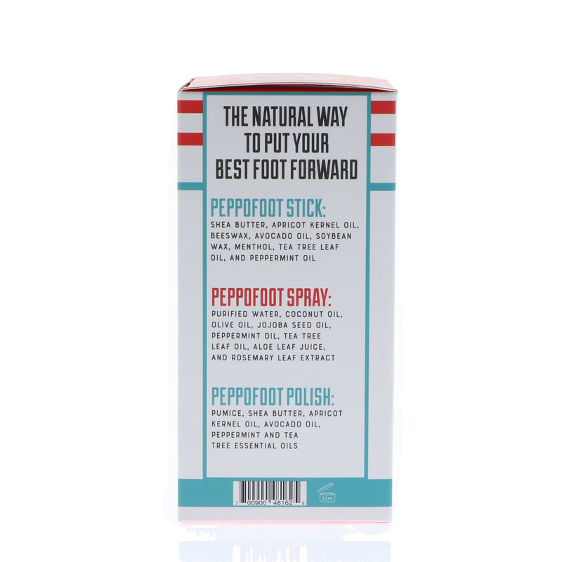 [Australia] - Rinse Bath & Body Peppofoot Home Pedicure Foot Spa Kit - Handmade, Natural Foot Spa Kit | Foot Scrub, Moisturizing Stick and Refreshing Spray | Gluten Free | Non-GMO | Travel Friendly Pedi-To-Go Kit 