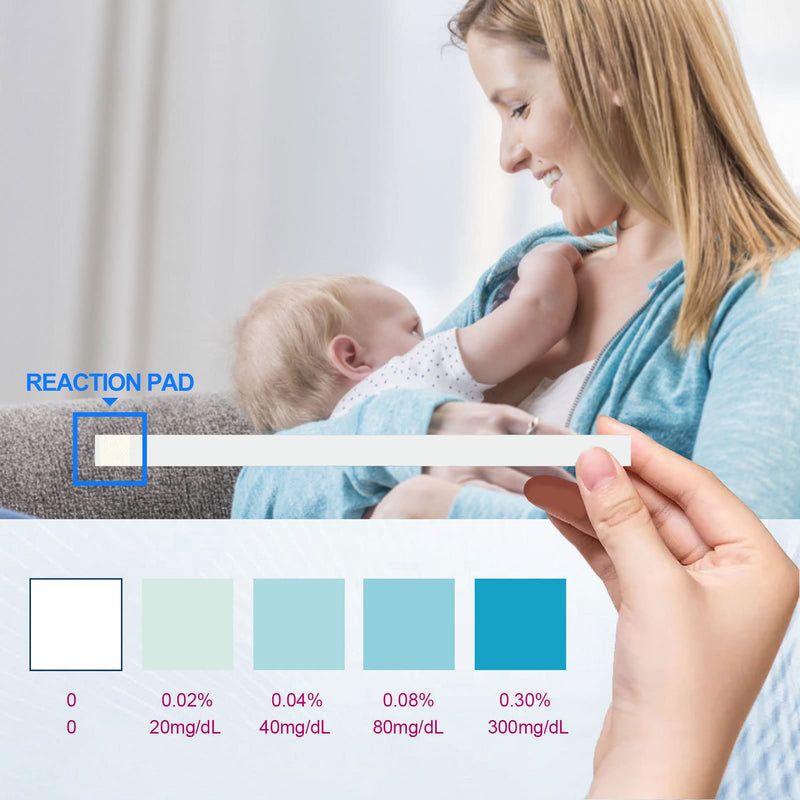 25pcs Breastmilk Alcohol Test Strips, Breastmilk Detecting Strips Milk Detect Strips with Bottle for Mother Alcohol Test Give Nursing Mothers Clarity, Easy, Quick Detection