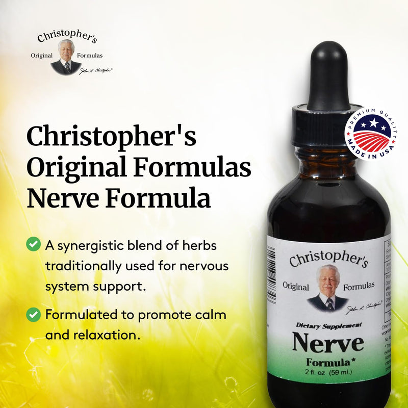 [Australia] - Christopher's Original Formulas Nerve Formula, Natural Herbal Supplement, 2 oz 