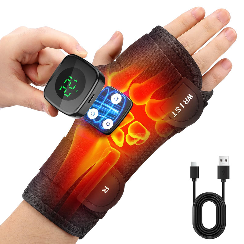 Heated Wrist Wrap for Right Hand, Heated Wrist Brace for Men Woman