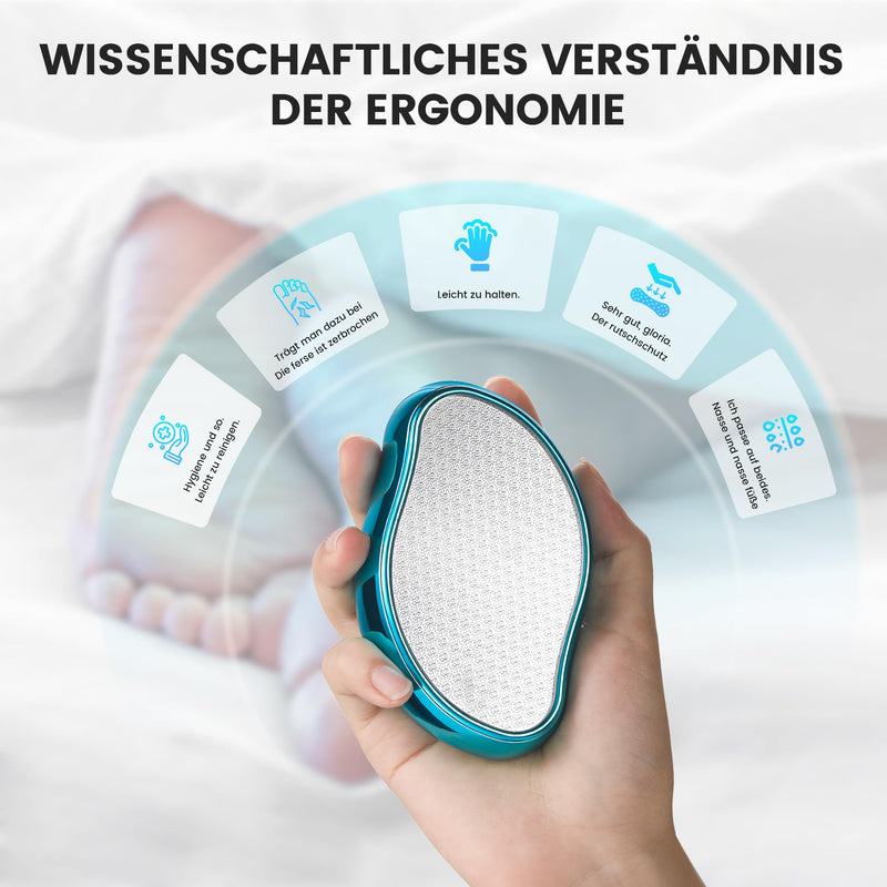 [Australia] - BEZOX 2in1 Nano Glass Callus Remover - Effective Nano Glass - Professional Pedicure - Premium Callus File Blue 