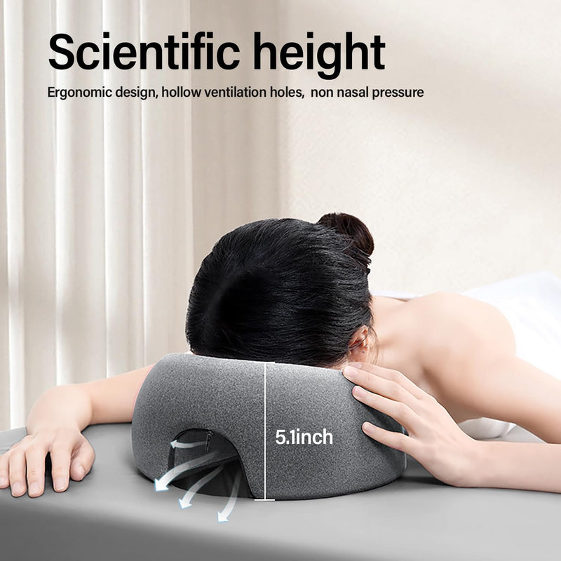 [Australia] - TourKing Face Down Pillow Massage Headboard Pillow,Ergonomic Memory Foam Massage Pillow,Postoperative Vitrectomy Recovery and Ocular Surgery Recovery Headrest 