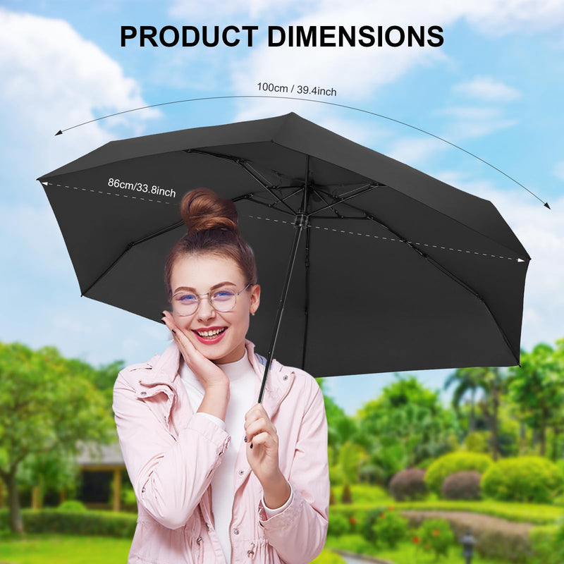 Compact Travel Umbrella with Case - Mini Umbrella for Purse, Small Lightweight &Tiny Design Perfect for Parasol Outdoor Sun&Rain Umbrellas