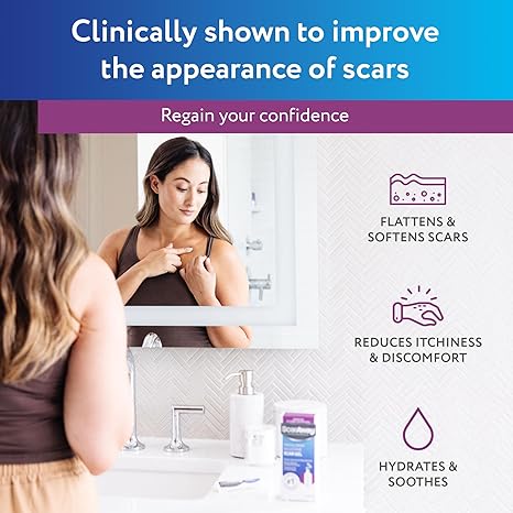ScarAway 100% Medical-Grade Silicone Scar Gel for Face, Body, Surgical, Burn, Hypertrophic Scars, Keloids and Acne Scar Treatment, 0.71 Ounces, (20 Grams)