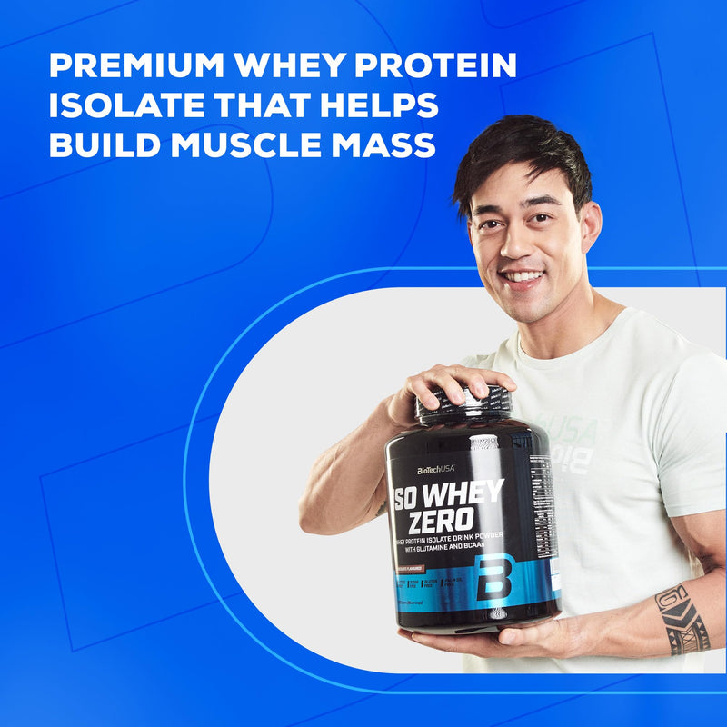 BioTechUSA Iso Whey Zero | Premium Whey Protein Isolate | Grass-Fed | Enzyme-Free | Sugar- and Gluten-Free, 454 g, Chocolate 454g
