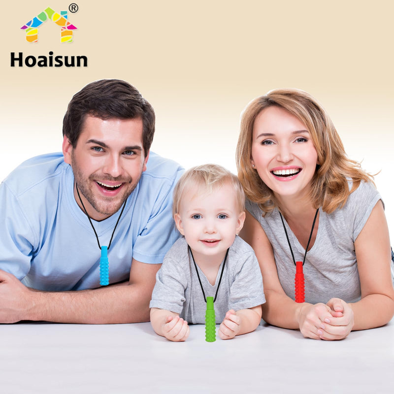 [Australia] - Sensory Chew Necklaces for Boys and Girls, 8 Pack Chew Necklace for Sensory Kids with Autism, ADHD, SPD, Biting, Silicone Oral Sensory Toys for Autism Adults Reduce Chewing Anxiety Fidget Red,Orange,Yellow,Blue,Green, Violet, Turquoise,Gray 