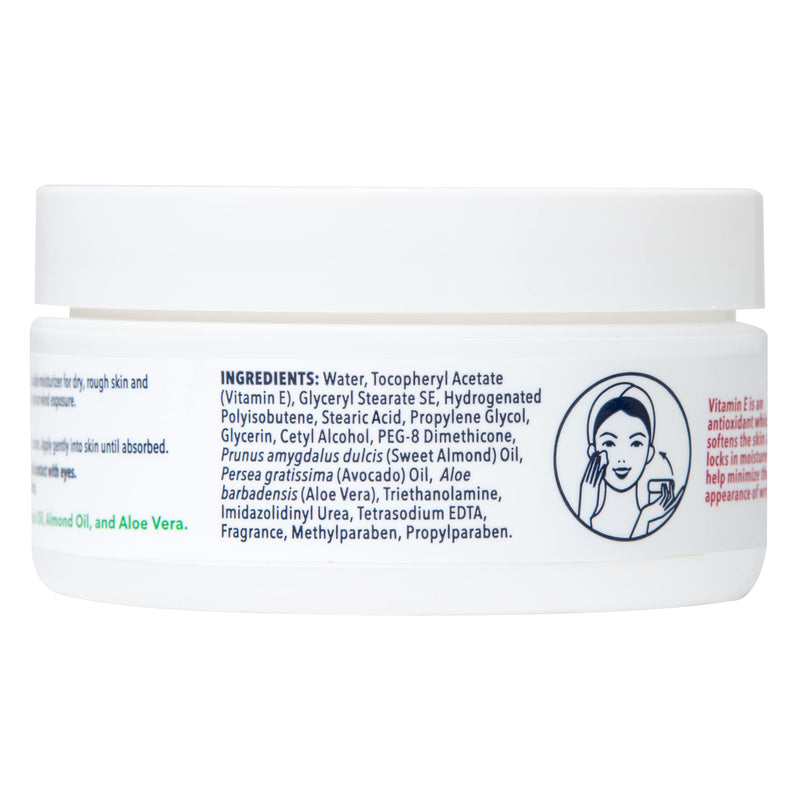 De La Cruz Vitamin E Cream Moisturizer for Face & Neck, 2 oz (56.7 g) | Vitamin E Cream, 5000 IU, Day & Night Face Moisturizer, Allergy Tested, Dermatologist Approved, Non-Comedogenic, Made in USA