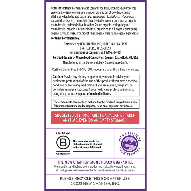 New Chapter Every Woman's One Daily 55+ - Multivitamin for Women - Supports Immune, Bone & Vision Health* - Gentle on the Stomach - Non-GMO, Gluten Free, Dairy Free, Vegetarian & Kosher - 72 Tablets 72 Count (Pack of 1)