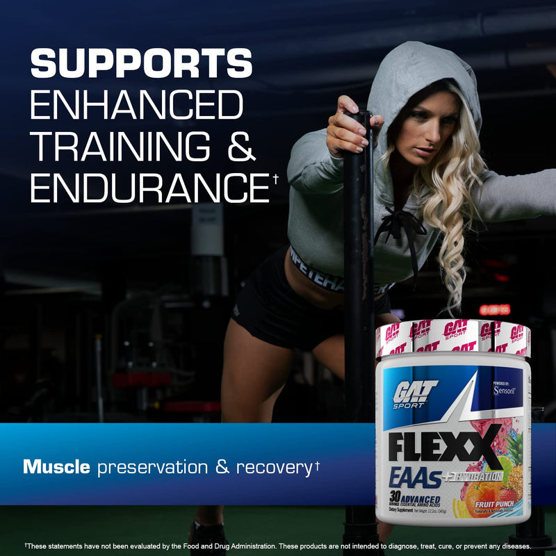 [Australia] - GAT SPORT Flexx EAAs + Hydration, Advanced Essential Amino Acids, 30 Servings (Strawberry Mango) Strawberry Mango 