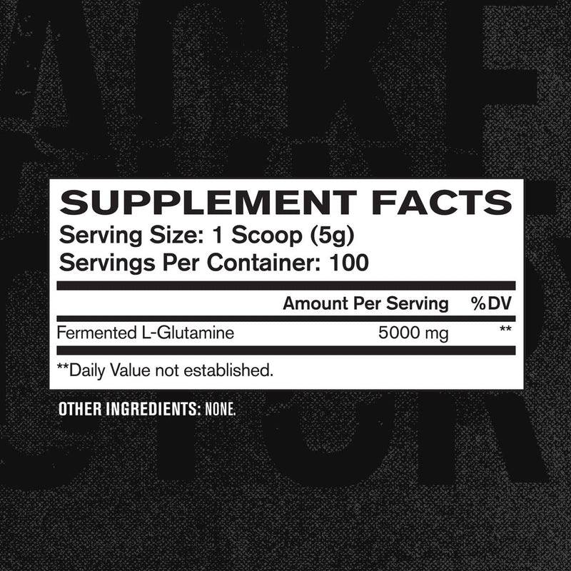 [Australia] - Jacked Factory L-Glutamine Powder 100 Servings - Vegan Fermented L Glutamine Supplement for Post Workout Muscle Recovery, Immunity, Digestive Health | No Artificial Filler - Unflavored 