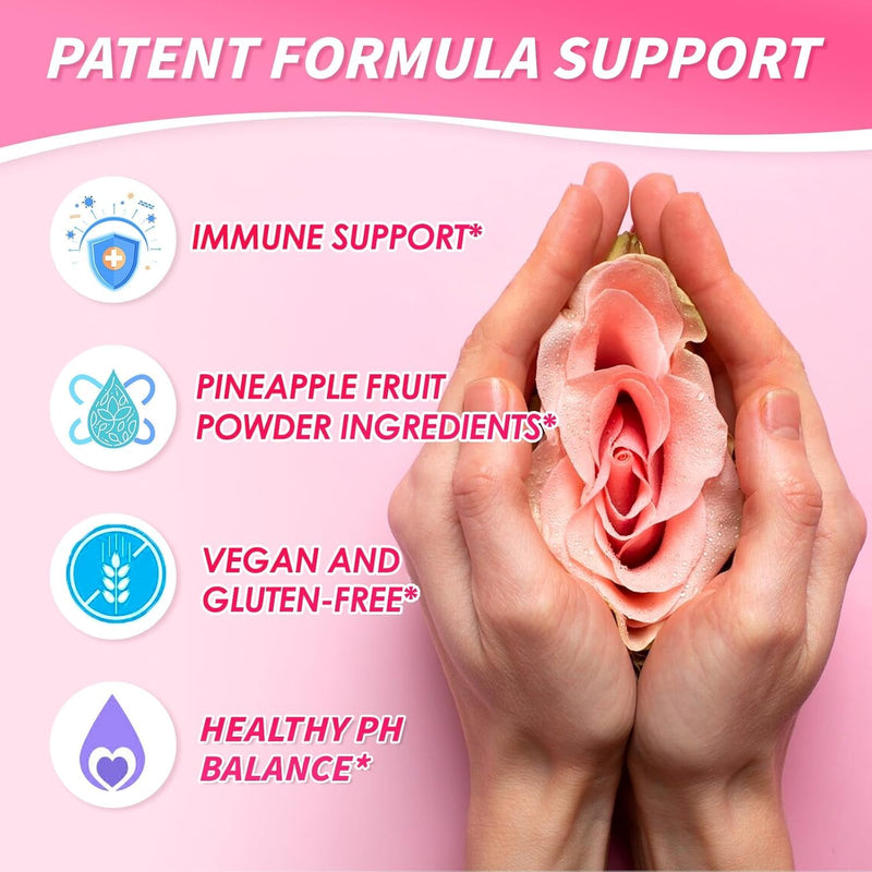 Vital Vibe Premium Feminine Balance Gummies - for Women’s Health & Wellness - Immune Support - Vegan, Gluten-Free - Hawaiian Pineapple - 60 Gummies 60 count (Pack of 1)