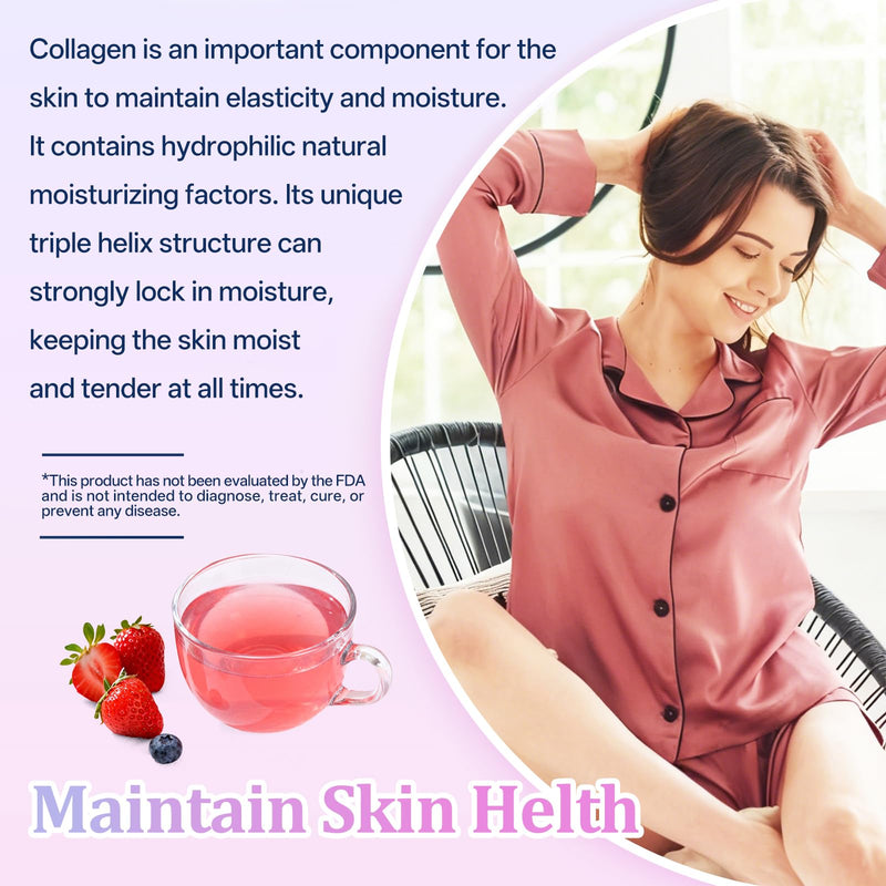 Collagen Peptides Powder with Blueberries & Hyaluronic Acid | Supports Healthy Hair, Skin & Nails | Antioxidant & Moisturizing Daily Beauty Supplement