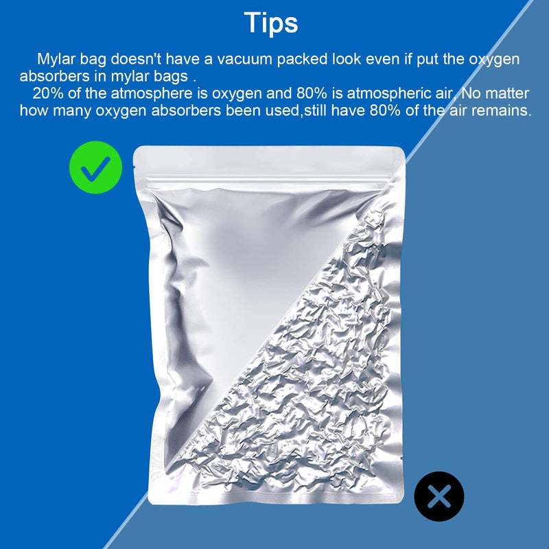 [Australia] - 500cc Oxygen Absorbers for Food Storage - 100 Count (20x Packs of 5) - for Long Term Food Storage & Survival, Mylar Bags, Canning, Harvest Right Freeze Dryer, Dehydrated, and Preserved Foods 500cc 