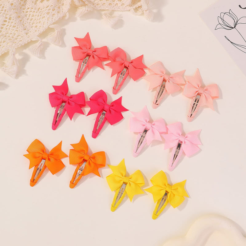 40PCS Snap Baby Hair Bows Clips for Girls Grosgrain Ribbon Fully Wapped 2 Inch Infant Hair Barrettes Accessories for Baby Girls Newborns Toddler A-40PCS