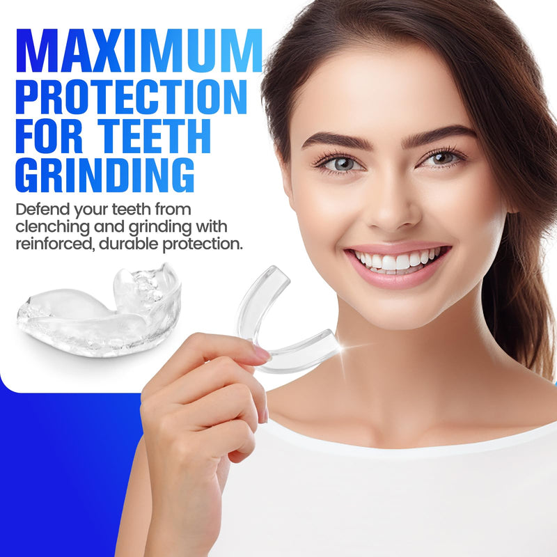 [Australia] - Mouth Guard for Grinding Teeth at Night: 5 Pack Moldable Sleeping Nightguard for Dental Clenching - Custom Protector for Bruxism Adults One Size Fits All 