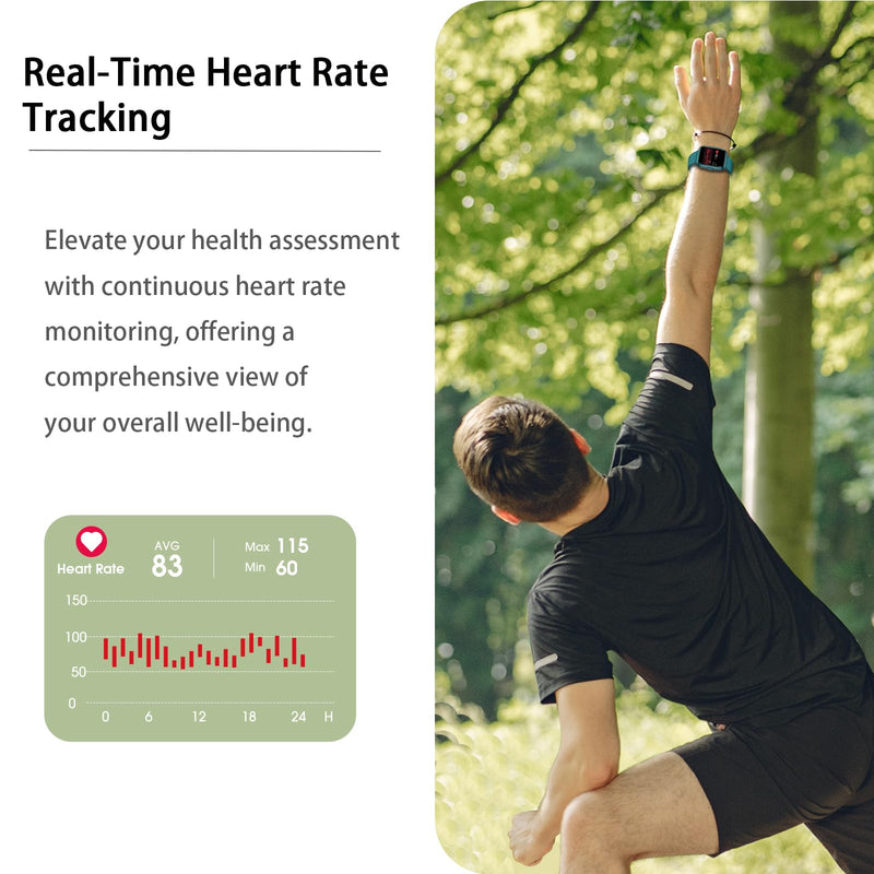 [Australia] - Stiive Fitness Tracker, Smart Watch for Men Women, Activity Fitness Watch with Heart Rate Monitor, Pedometer, Sleep Monitor, 50 Meters Waterproof Step Tracker Compatible with iOS & Android Phones Cyan 