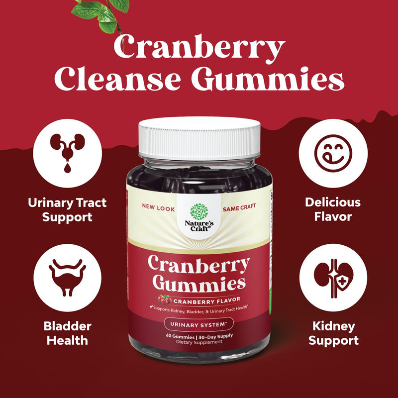 Bundle of Natural Cranberry Gummies for Women and Men and Extra Strength Zinc for Adults - Extra Strength Delicious Antioxidant Cranberry Chews - Chewable Zinc Citrate 50mg Immunity