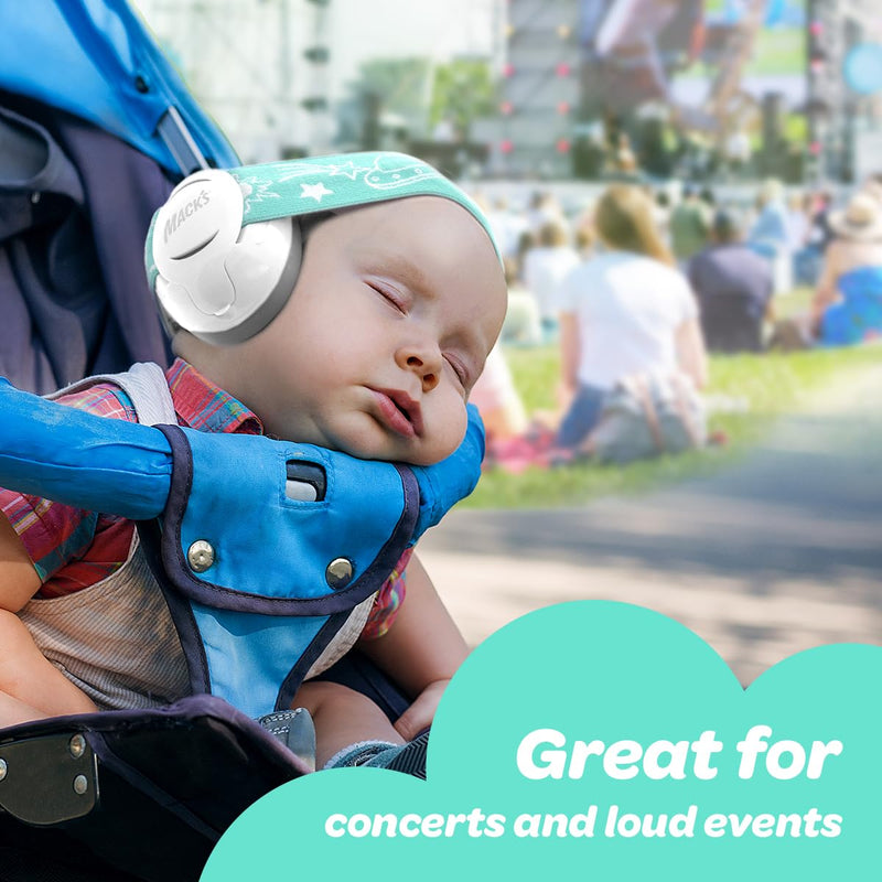 [Australia] - Mack's® Baby Muffs | Baby Ear Muffs Noise Protection | High NRR - 17 Decibels | Noise Cancelling Headphones for Babies & Toddlers | Ages 3-36 Months 
