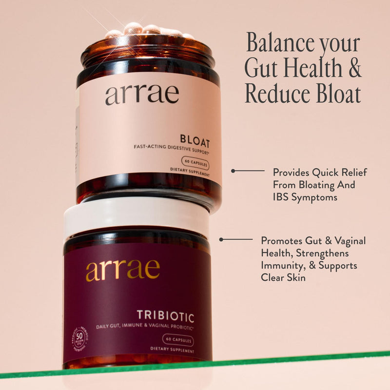 [Australia] - Arrae Fast-Acting Bloating Relief Digestive Enzymes, All Natural Bloat, Gas & Indigestion Relief Capsules, 60 Count 60 Count (Pack of 1) 