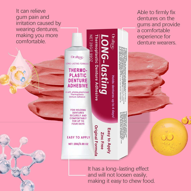 [Australia] - Denture Adhesive Cream, 2PCS Thermoplastic Denture Glue, Thermoplastic Denture Adhesive, Safe Thermoplastic Denture Adhesive, Denture Glue 