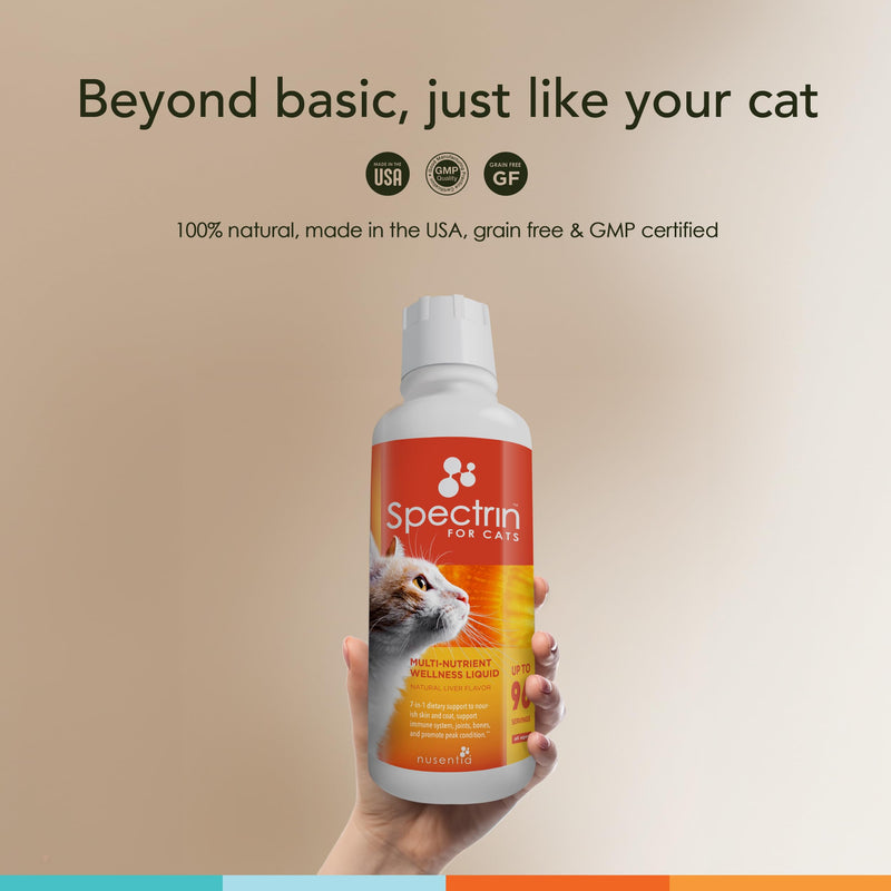 Cat Vitamins - Spectrin 16 OZ - Liquid Vitamin & Antioxidant Supplement for Cats - 96 doses - PawsPlanet Australia