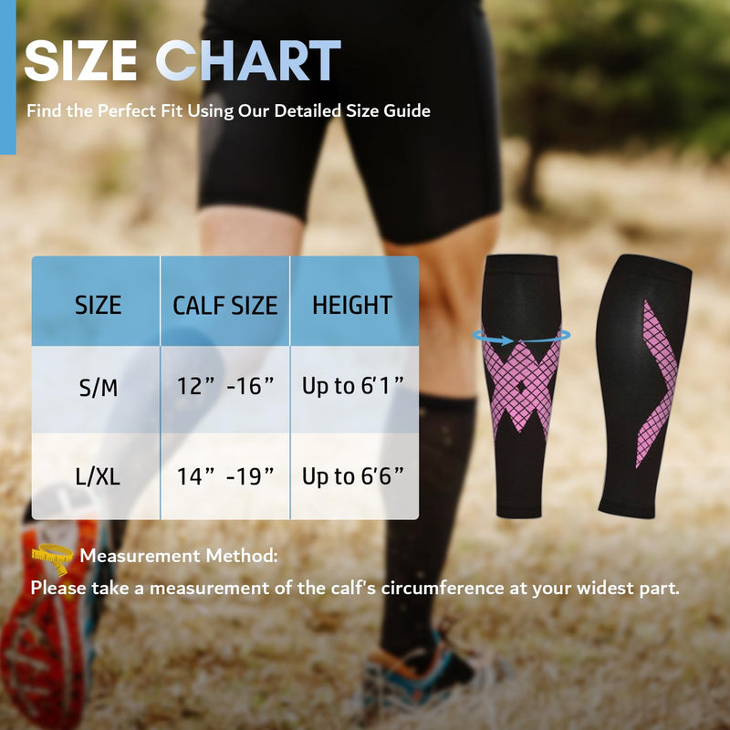[Australia] - XFUWE Calf Compression Calf Bandage Men's Varicose Veins Stockings Women's Compression Stockings Calves Women's Compression Sleeves Compression Stockings Progressive Pressure 20-30 mmHg L-XL Green 1 