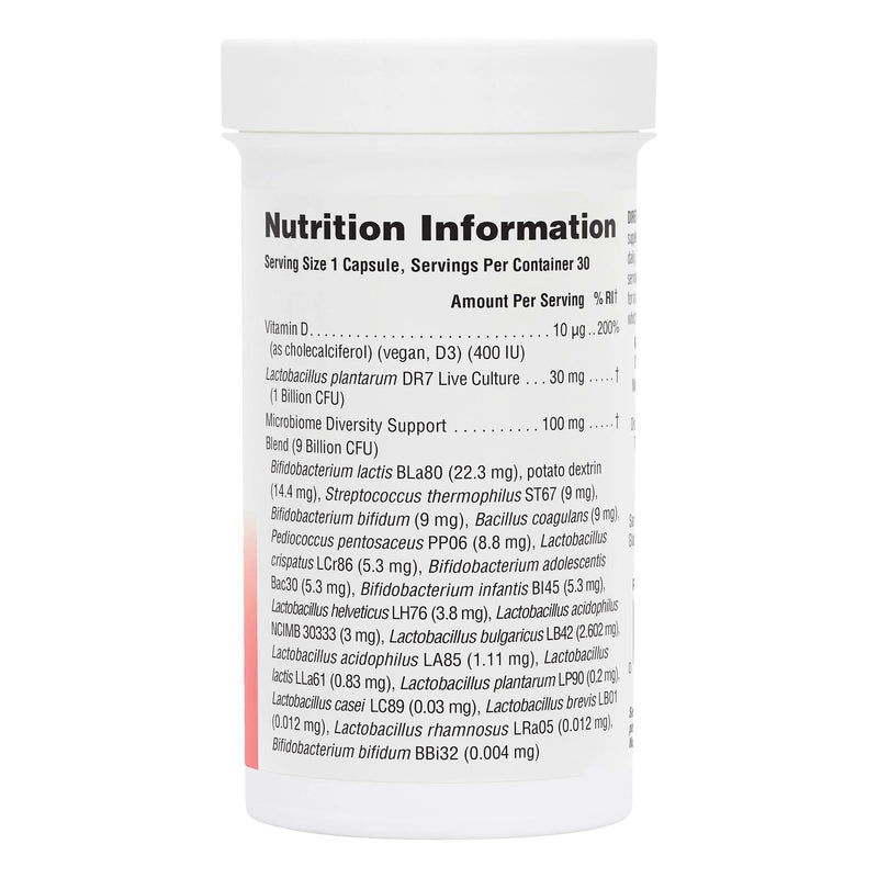 NaturesPlus Immune Microbiome 10 Billion CFU - Immune Support Probiotic Supplement -19 Strains, Prebiotics and Vitamin D3 - Vegan, Gluten Free - 30 Capsules