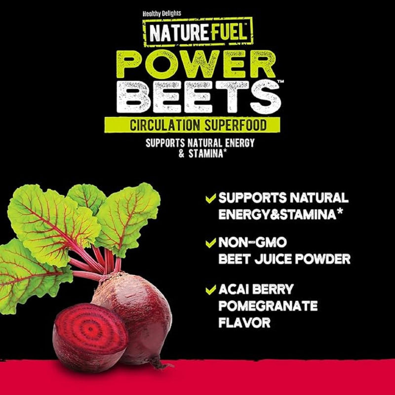 [Australia] - Healthy Delights Nature Fuel Power Beets Powder, Beet Root Powder, Support Natural Energy, Support Healthy Blood Pressure, Beet Juice Powder, Acai Berry Pomegranate, 60 Servings (Packaging May Vary) 60 Servings (Pack of 1) 