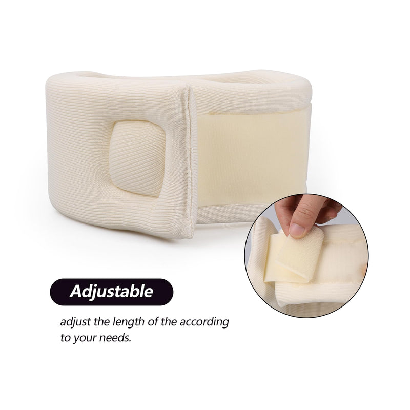 [Australia] - Soft Foam Neck Brace Universal Cervical Collar, Adjustable Neck Support Brace for Sleeping - Relieves Neck Pain and Spine Pressure, Neck Collar After Whiplash or Injury (2.5" Depth Collar, M) White, 2.5" Depth Medium (13.3-15.7 Inch) 