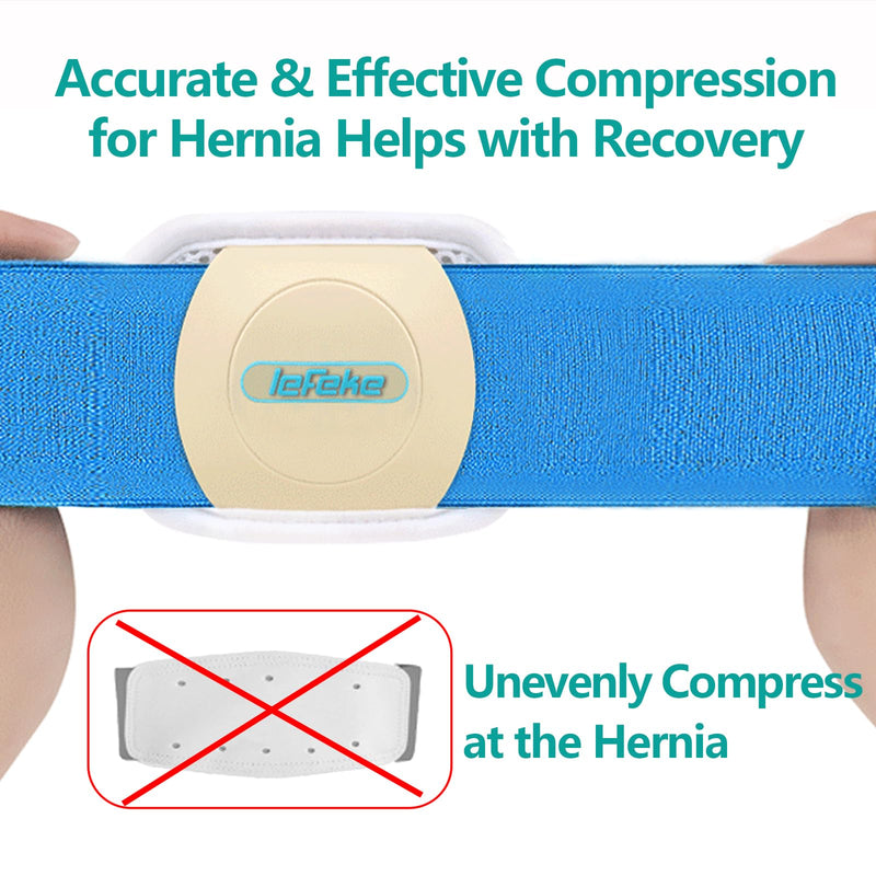 lefeke Umbilical Hernia Belt Baby Belly Button Band, Newborn Belly Wrap Truss, Infant Abdominal Binder for Children Kids, Adjustable Navel Belly Band Support Cord (Blue-S) S Blue