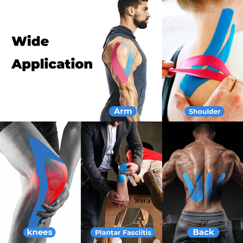 [Australia] - LiangMai Kinesio Tapes - 3 Rolls 5 cm x 5 m Kinesiology Tape Kinesio Tape Black, Waterproof & Elastic Physio Tape & Sports Tape - Skin-Friendly Tapes for Sports Knee Shoulder Elbow 500 x 5 cm (3 Pieces) Three Rolls Black 