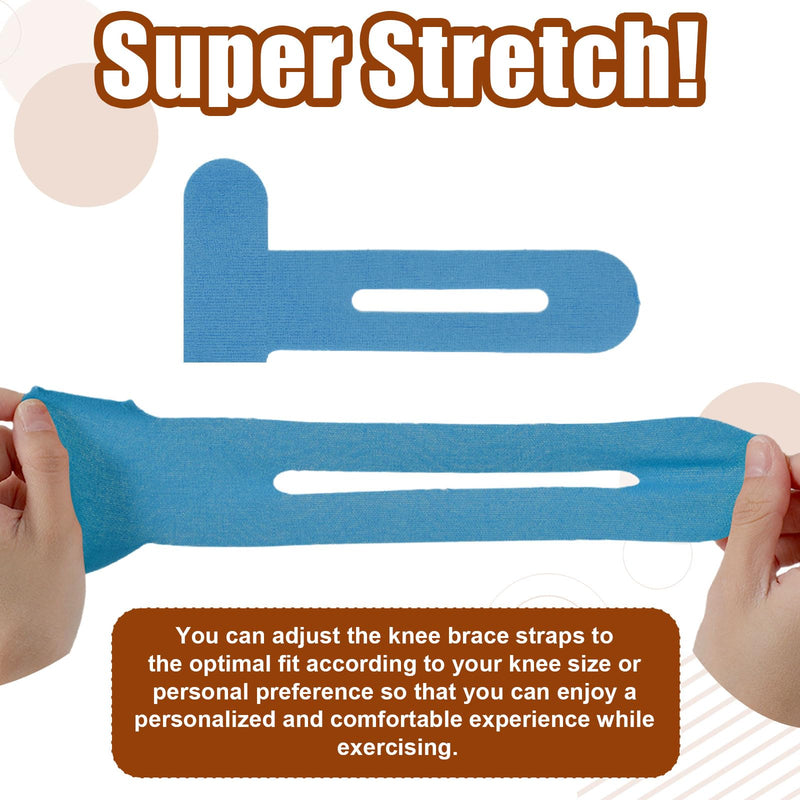 20 Pcs Precut Athletic Tape, Kinesiology Tape for Knees, Waterproof Kinetic Tape for Knee, Breathable Knee Tape for Knee Pain Relief Pre Cut,Sports Tape Athletic Kinesiology,Elastic Turf Tape Football Blue