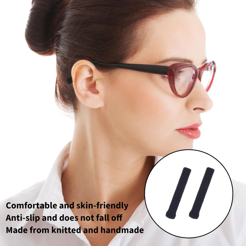 [Australia] - Glasses temple cover polyester, 4 pairs of glasses holders, non-slip glasses ear pads, soft glasses leg protectors, glasses accessories for sunglasses and sports glasses 