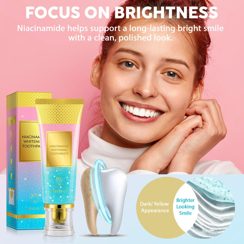 [Australia] - Niacinamide Whitening Toothpaste, Niacinamide Intensive Toothpaste - Deep Stain Removal & Improves Gum Health (3Pack) 
