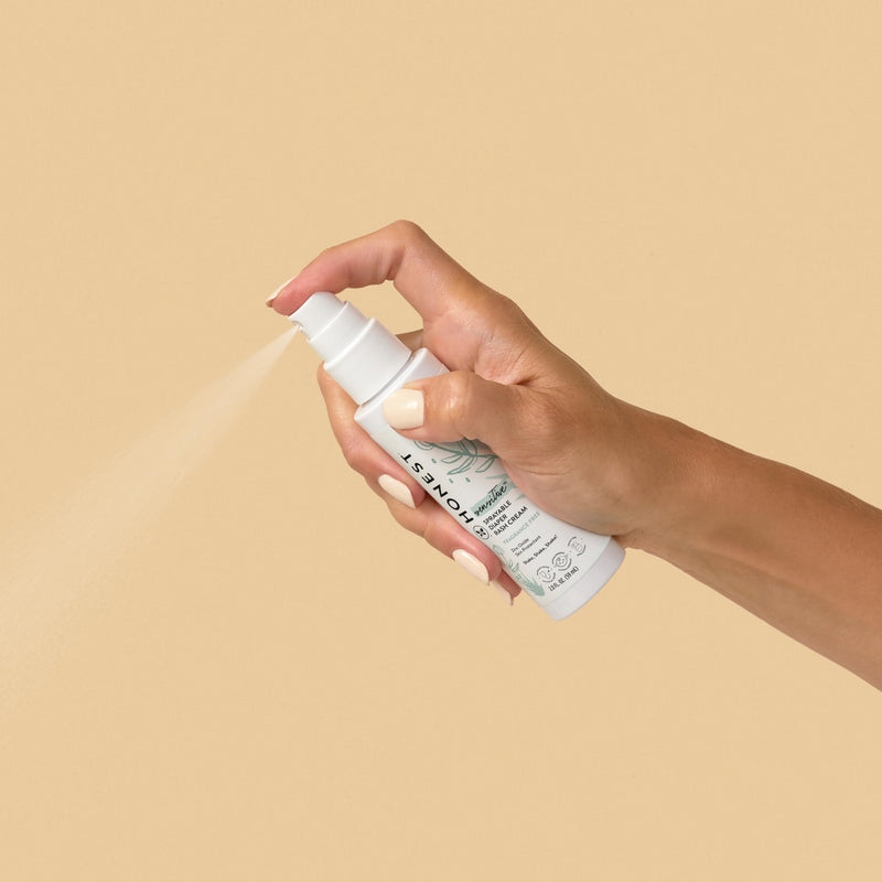 [Australia] - The Honest Company Baby Diaper Rash Cream Spray | Moisturizing + Calming Zinc Oxide | Hypoallergenic, Dermatologist Tested, Cruelty Free | 2 fl oz 2 Fl Oz (Pack of 1) 
