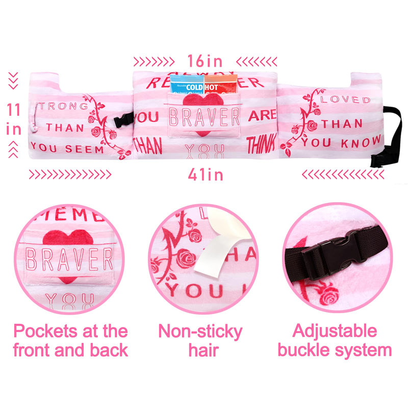 [Australia] - Mastectomy Pillow Post-Surgery Pillow for Mastectomy and Breast Cancer Recovery Comfort Gifts for Women Patients Pink Braver one size 