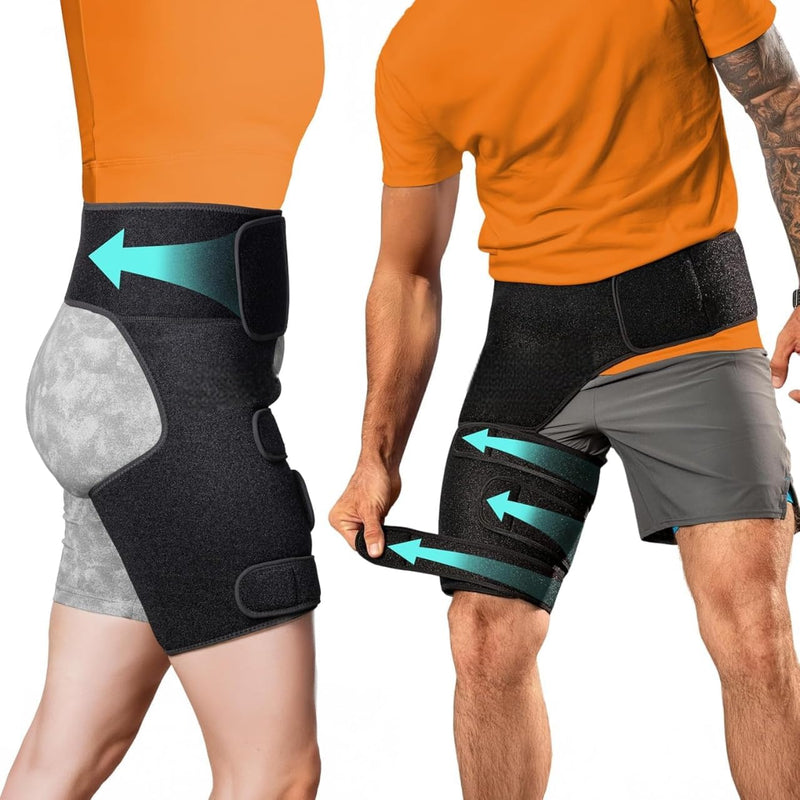 [Australia] - Pain Relief Adjustable Hip Brace | Comfortable Support for Muscle Recovery & Hip Pain Relief Wrap for Men & Women (Left) Left 