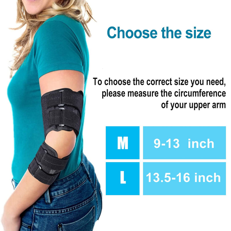 Elbow Brace Support Splint for Cubital Tunnel Syndrome and Arthritis Pain Relief , Adjustable Angle Stabilizer Brace ,Prevent Excessive Bending at night,Fits left and right Arms for Woman and Man- L Large