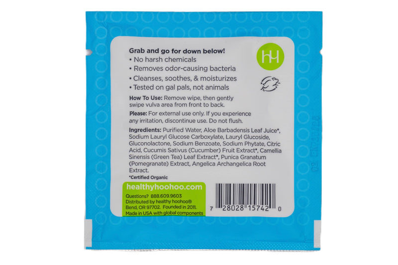 [Australia] - Travel Wipes for Women, Feminine Wipes Individually Wrapped, pH Balanced Wipes Fragrance Free, Naturally Reduces Odor & Supports Vaginal Health, Plant Based Wipes (20 pack) 