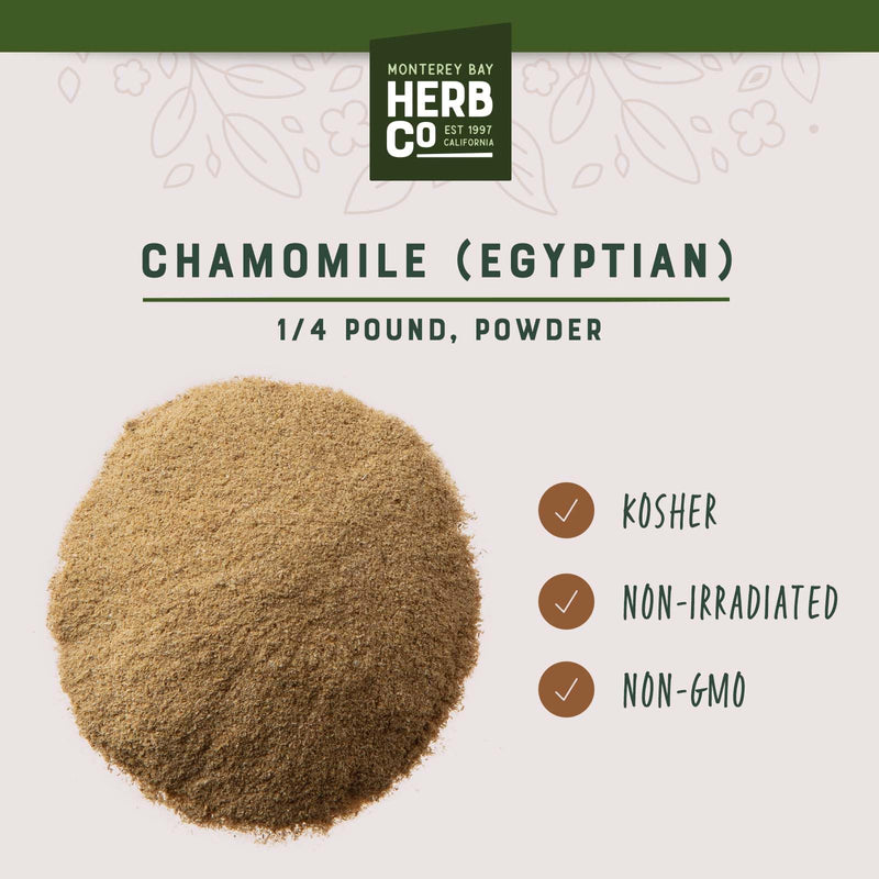 [Australia] - MONTEREY BAY HERB CO. Egyptian Chamomile Powder | Add to Lotions & Other Skincare Products | Infuse Oils | Use on Plants (1/4 Pound) 1/4 Pound 