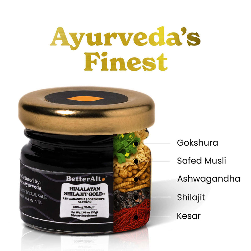 [Australia] - Pure Himalayan Shilajit Gold+(30gm)|Enhances Recovery & Boosts Strength|16,000 ft Sourced Blend with Ashwagandha, Safed Musli,Gokshura|Shilajit gold for men & women|Vegan & Lab Tested-600mg Shilajit Gold + (Pack of 1) 