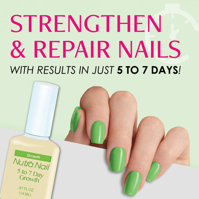 [Australia] - Nutra Nail 5 to 7 Day Growth Treatment - Fast Keratin Nail Hardener & Nail Strengthener for Thin Nails, Brittle & Damaged (0.47 Fl Oz) 0.47 Fl Oz (Pack of 1) 