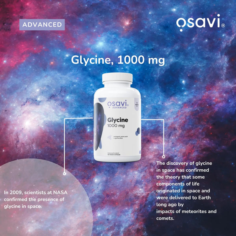Osavi Glycine 1000mg – 120 Vegan Capsules | High–Potency Glycine for Cognitive & Sleep Support